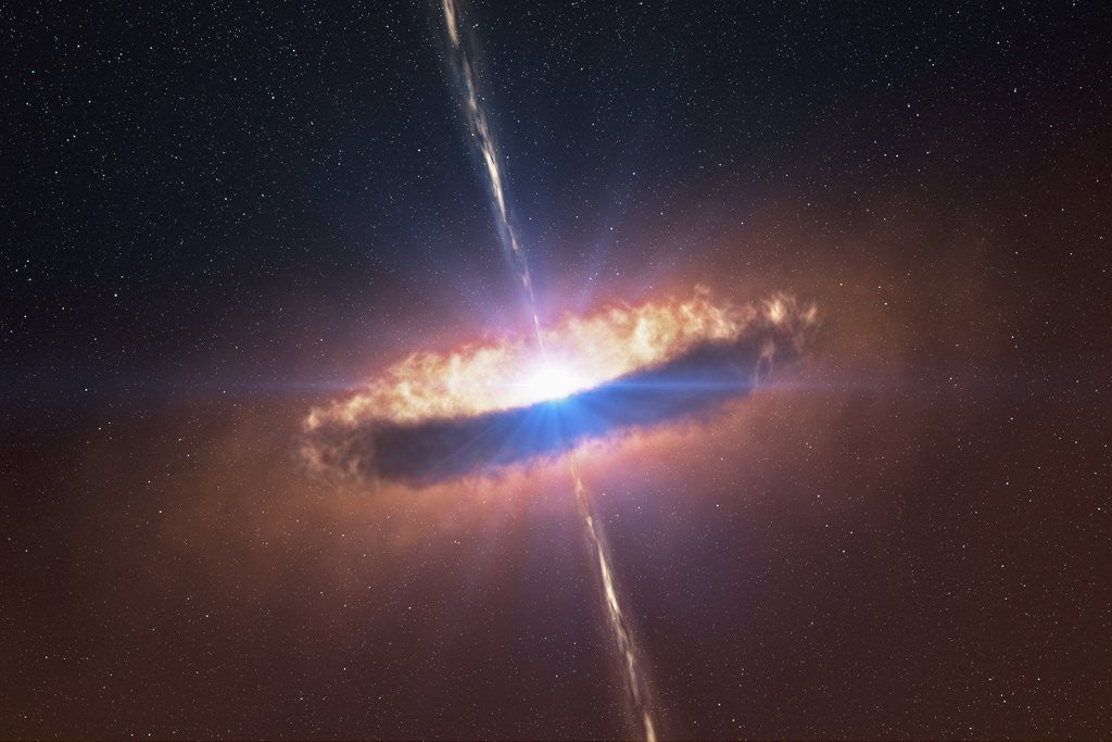Detail of Artist's Conception of a Disk Around a Massive Baby Star by Anonymous