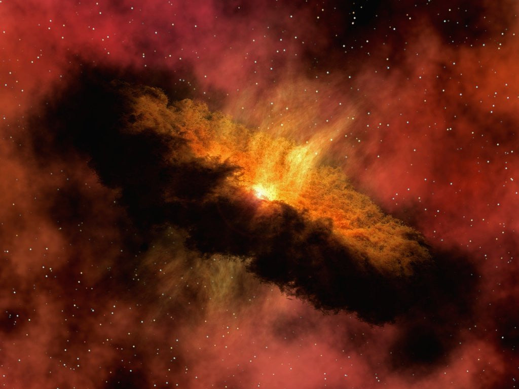 Detail of Artist's Conception of Planet-Forming Disk Around a Baby Star by Anonymous
