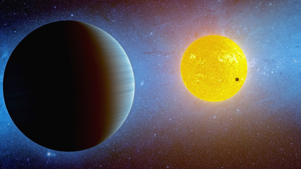 Detail of Artist's conception depicts the Kepler-10 star system by Anonymous