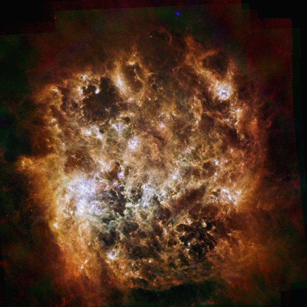 Detail of Large Magellanic Cloud galaxy in infrared light by Anonymous