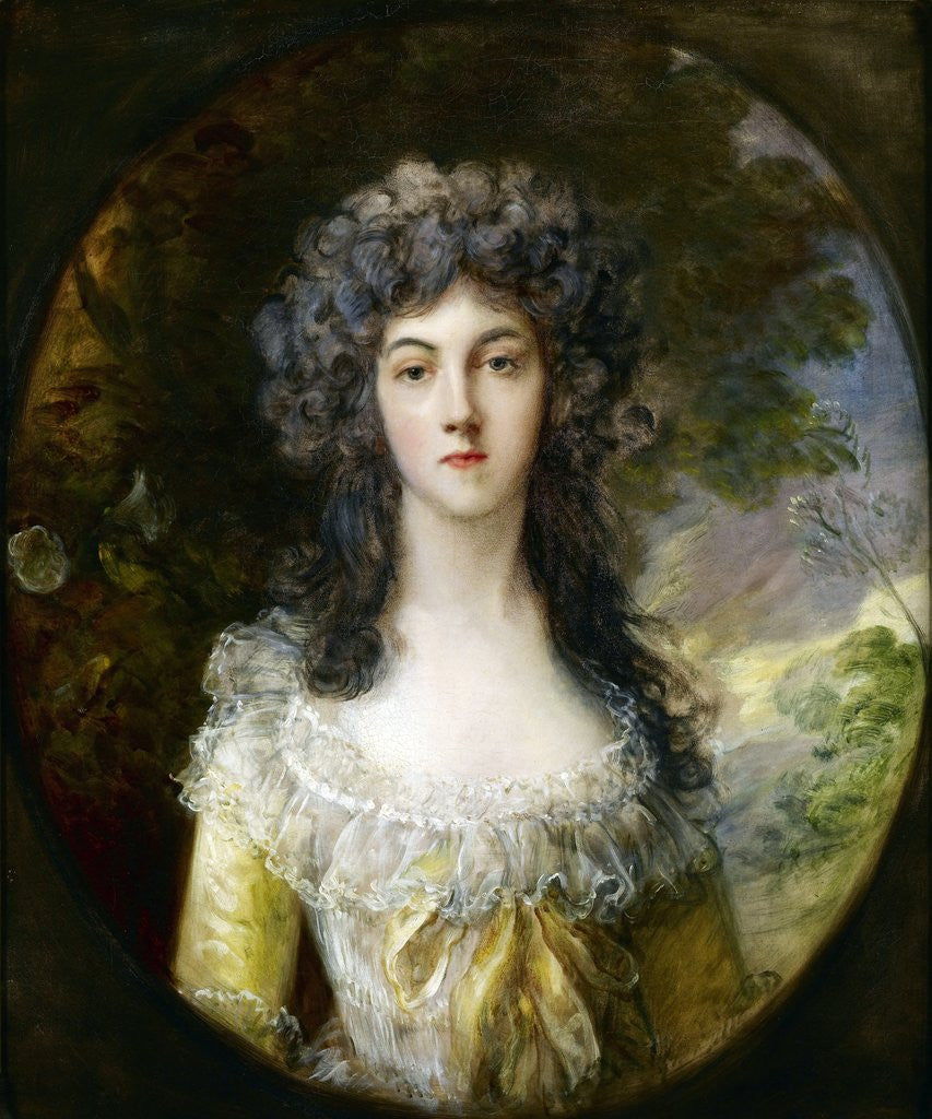 Detail of Mrs. Charles Hatchett by Thomas Gainsborough