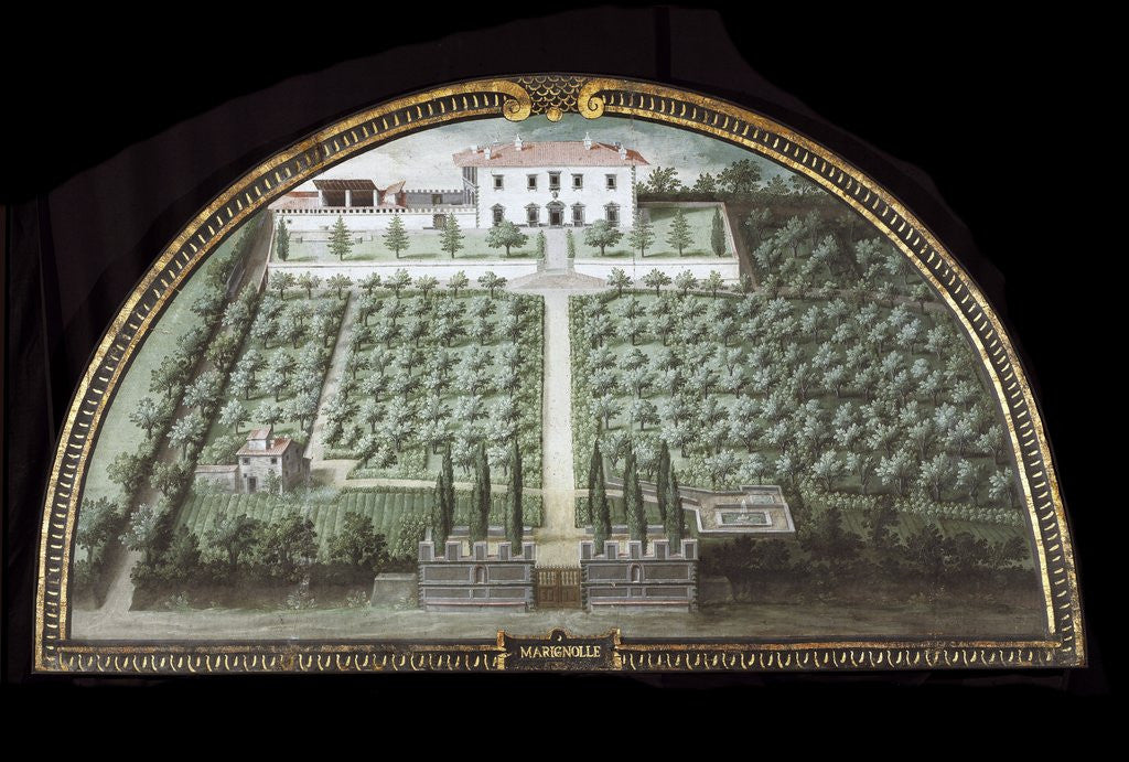 Detail of View of Villa di Marignolle by Anonymous