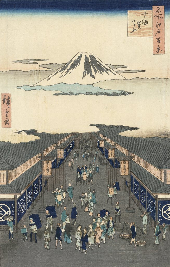 Detail of SurugachÅ� by Ando Hiroshige