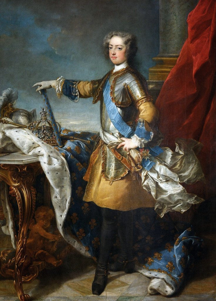 Detail of Louis XV, King of France and Navarre by Jean-Baptiste van Loo