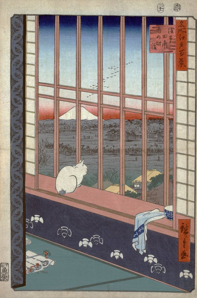 Asakusa ricefields and torinomachi festival by Ando Hiroshige