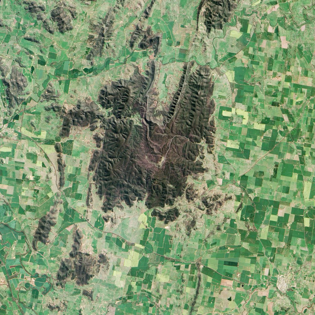 Detail of Satellite view of Nangar National Park by Anonymous