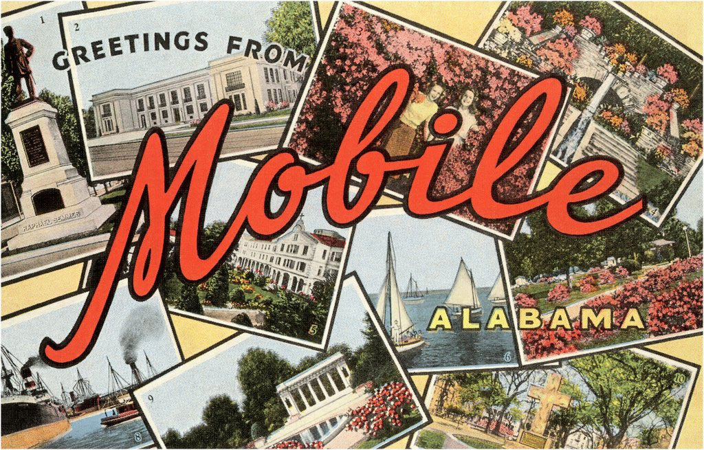 Detail of Greetings from Mobile, Alabama by Corbis