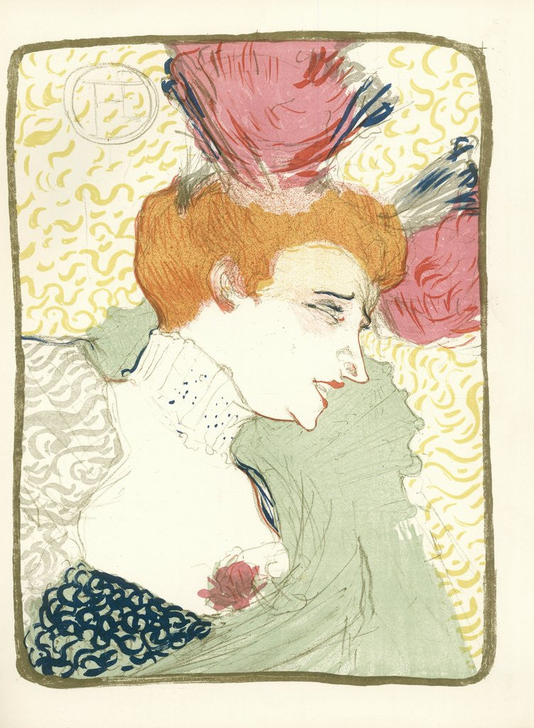 Detail of Mlle. Marcelle Lender en Buste by Henri de Toulouse-Lautrec