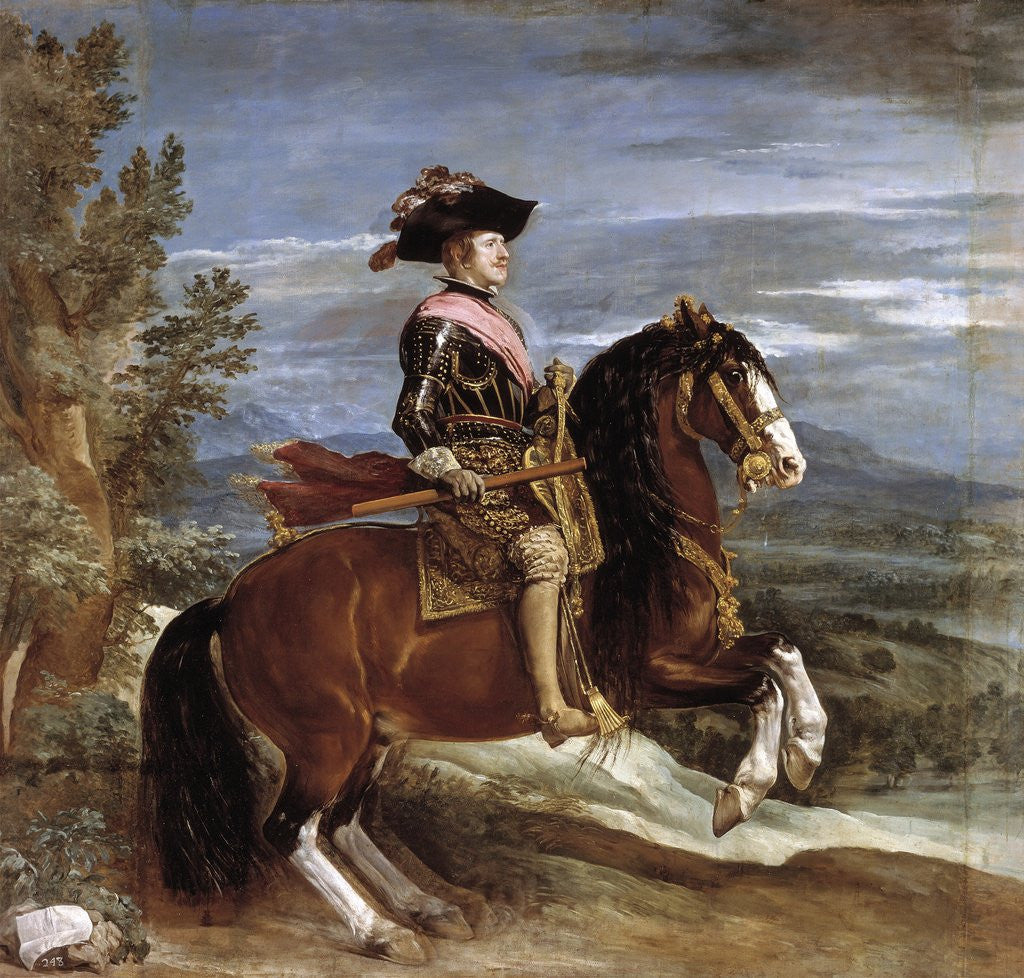 Detail of Equestrian Portrait of Philip IV by Diego Velazquez