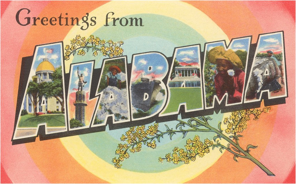 Detail of Greetings from Alabama by Anonymous