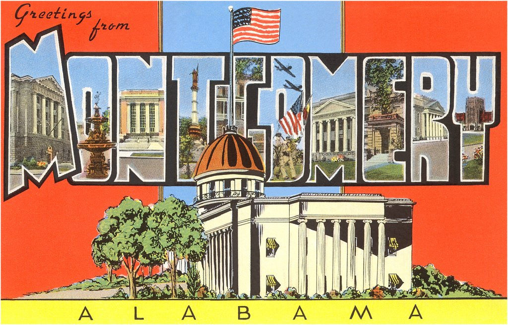 Detail of Greetings from Montgomery, Alabama by Anonymous