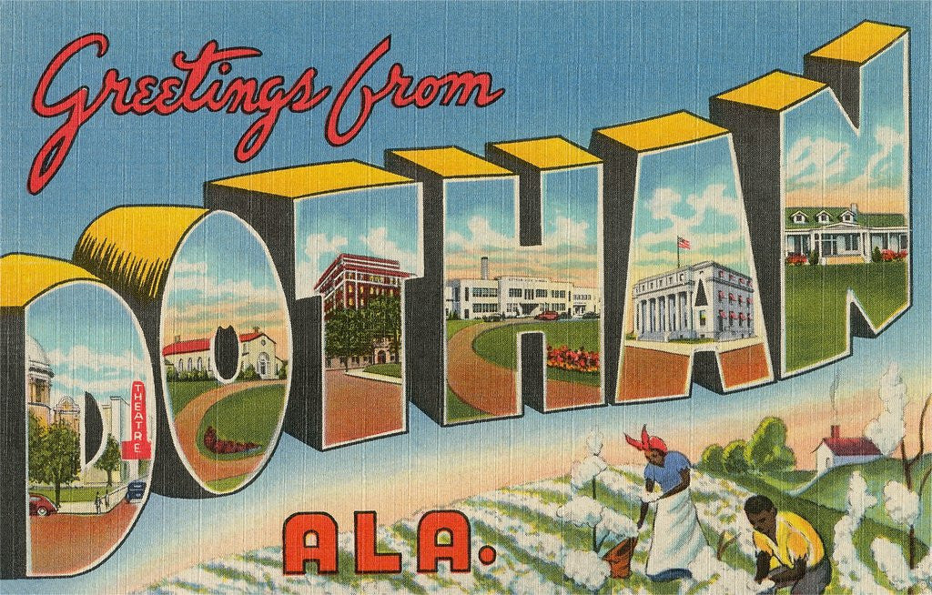 Detail of Greetings from Dothan, Alabama by Corbis