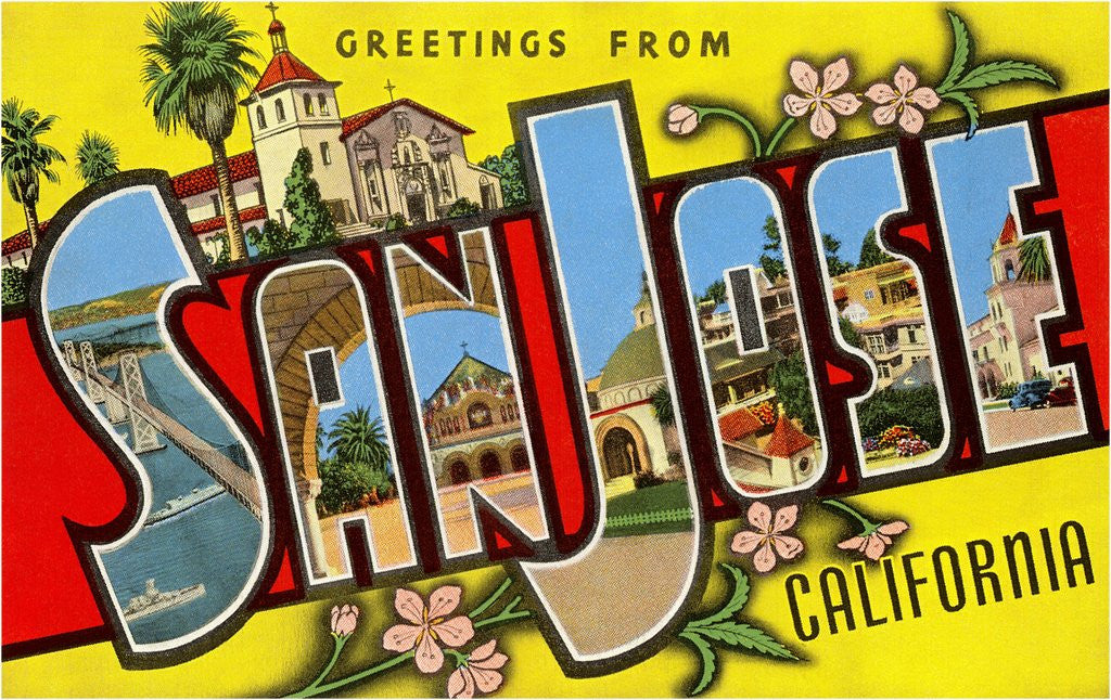 Detail of Greetings from San Jose, California by Anonymous