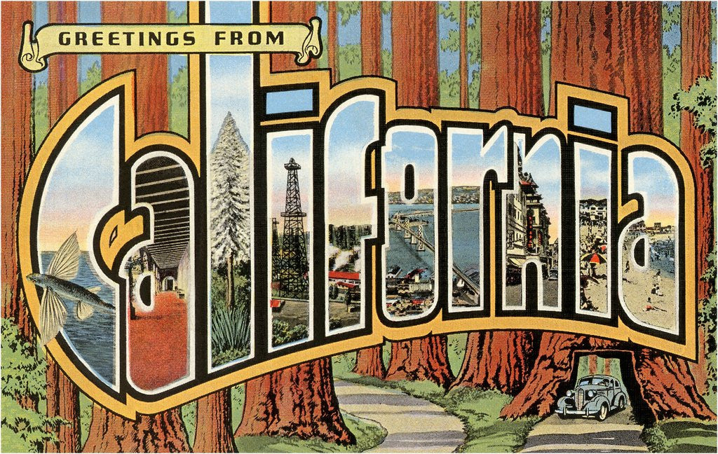 Detail of Greetings from California by Anonymous