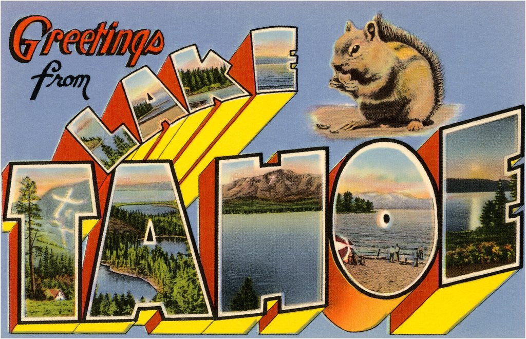 Detail of Greetings from Lake Tahoe, California by Anonymous