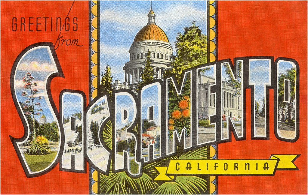 Detail of Greetings from Sacramento, California by Anonymous
