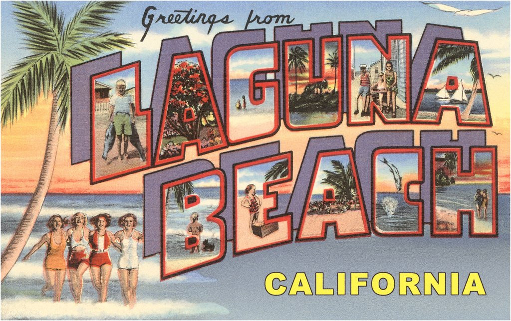 Detail of Greetings from Laguna Beach, California by Anonymous
