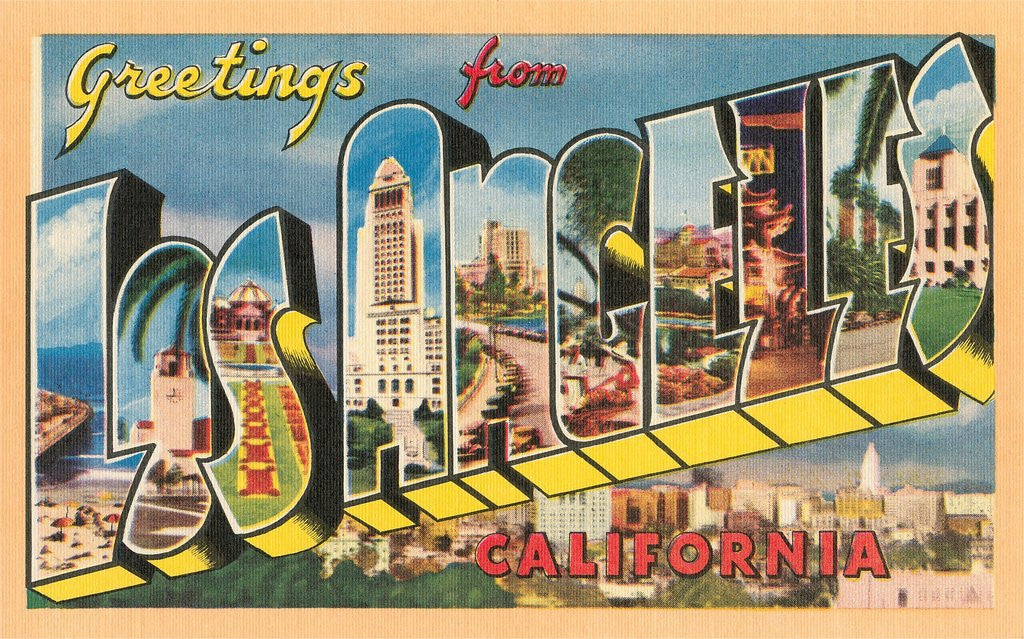 Detail of Greetings from Los Angeles, California by Anonymous
