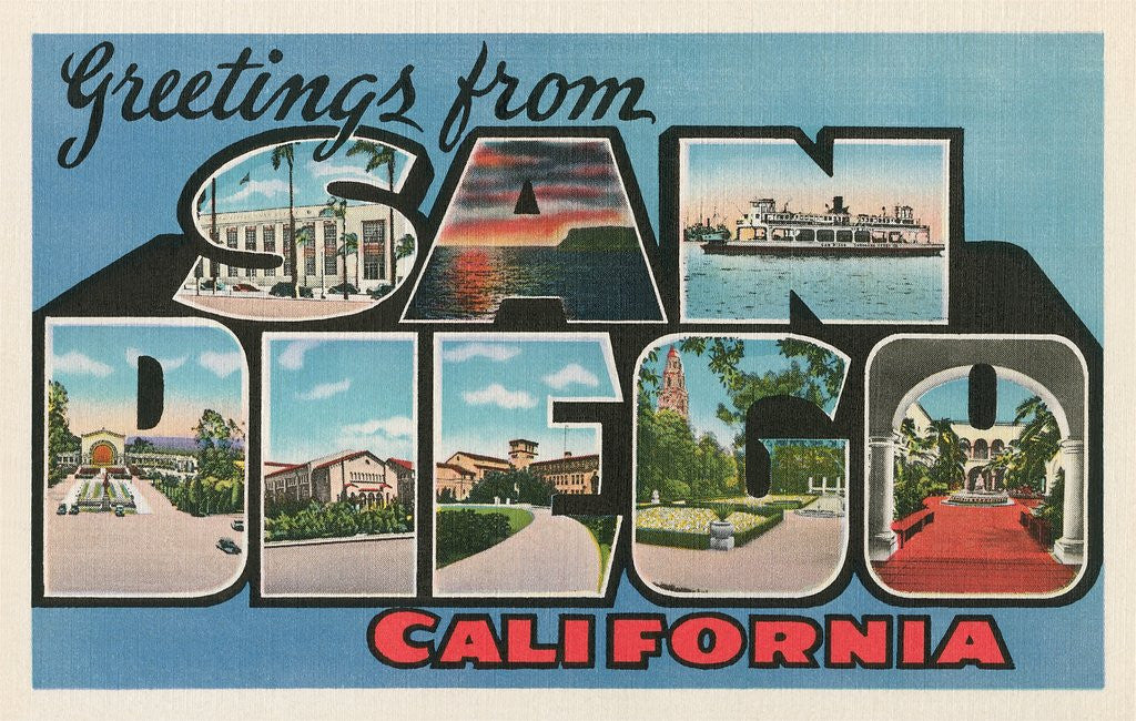 Detail of Greetings from San Diego, California by Anonymous