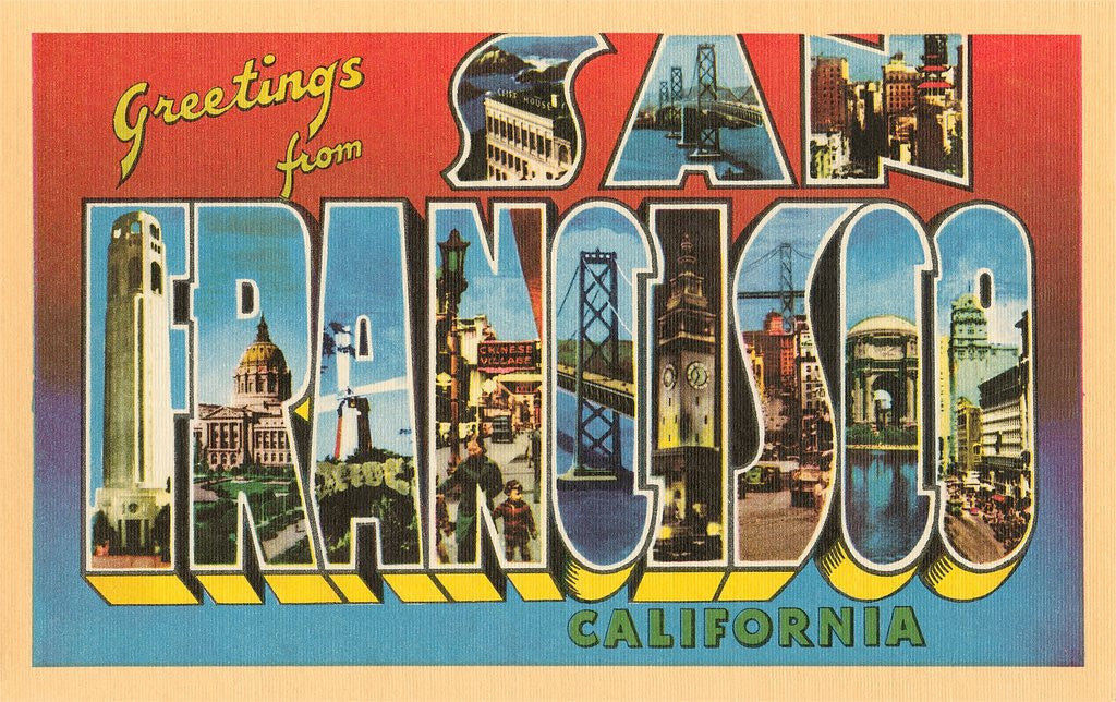 Detail of Greetings from San Francisco, California by Anonymous