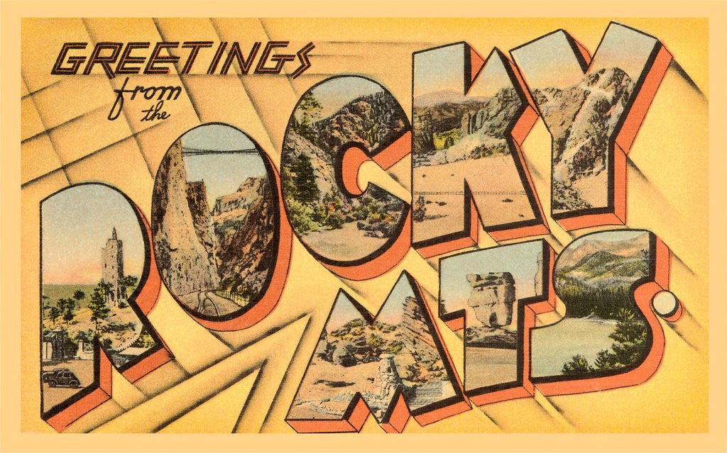 Detail of Greetings from the Rocky Mountains by Anonymous