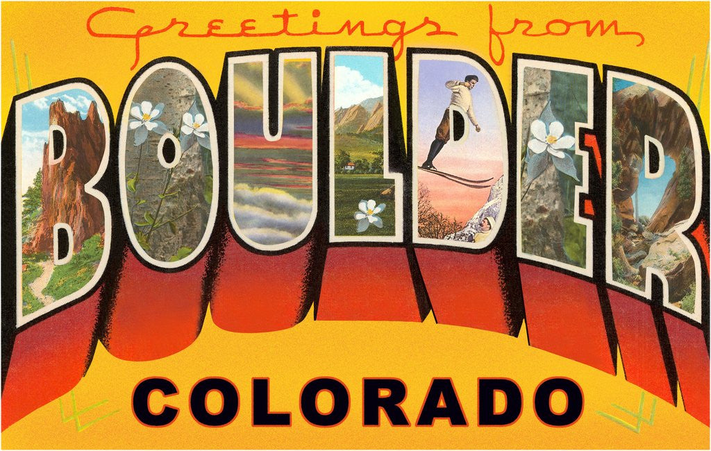 Detail of Greetings from Boulder, Colorado by Anonymous
