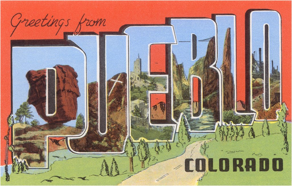 Detail of Greetings from Pueblo, Colorado by Anonymous