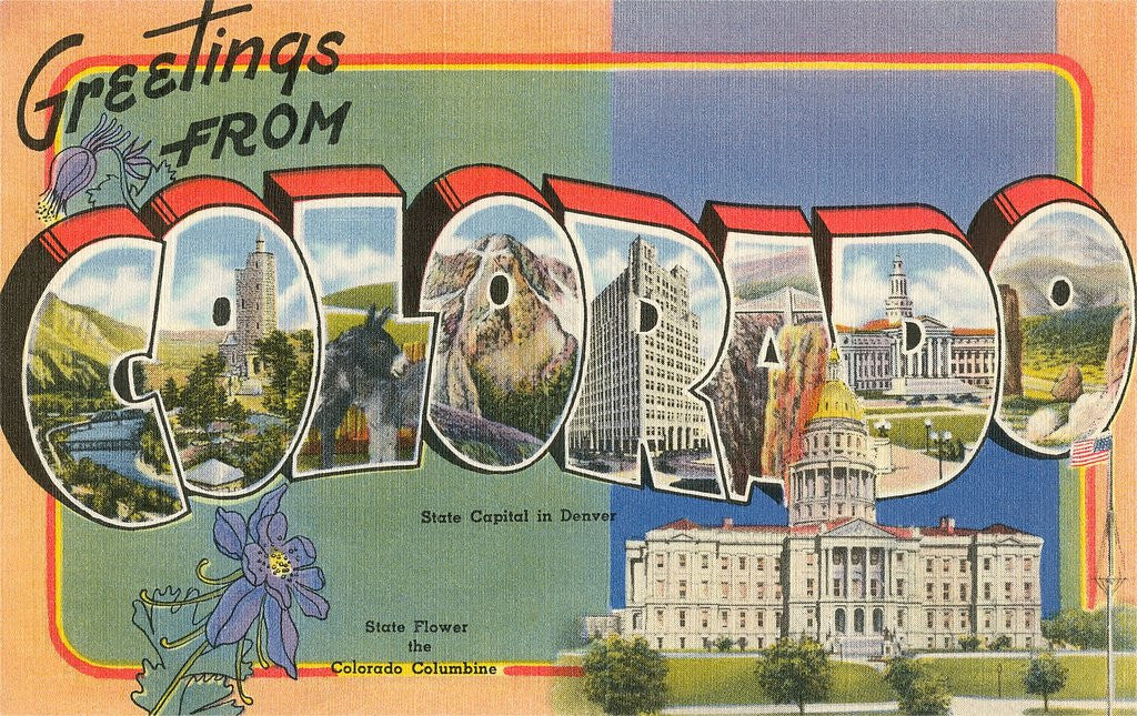 Detail of Greetings from Colorado by Corbis