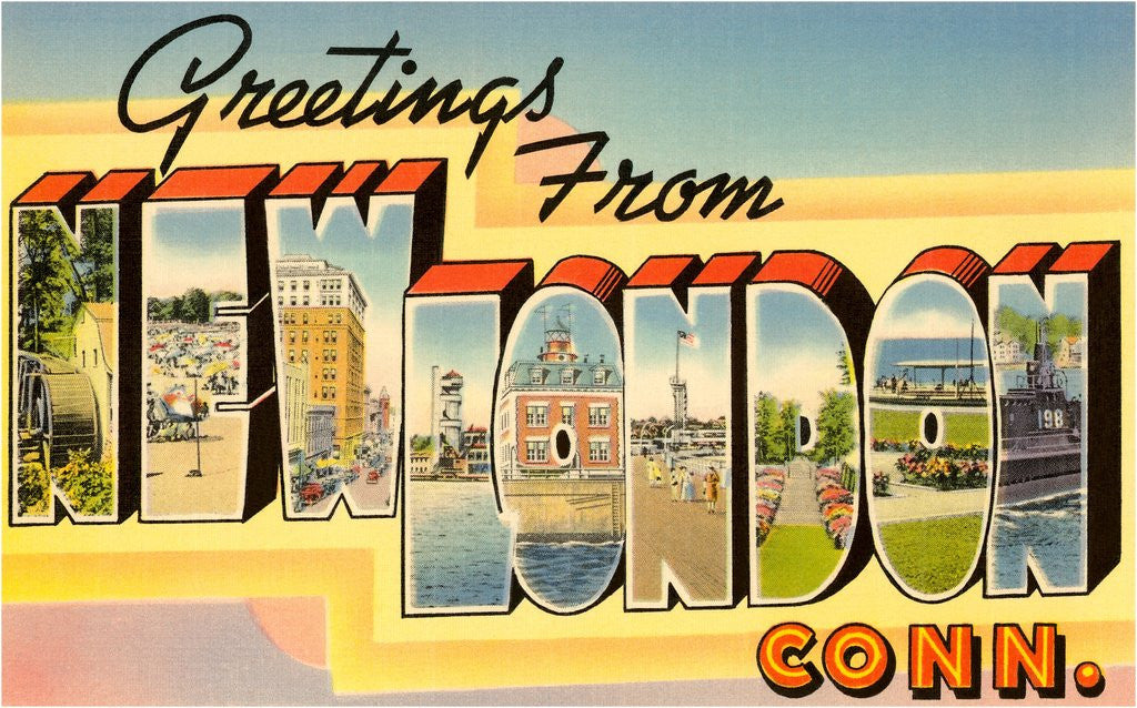 Detail of Greetings from New London, Connecticut by Corbis