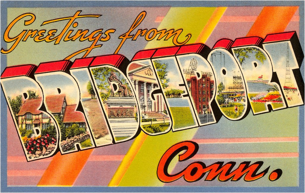 Detail of Greetings from Bridgeport, Connecticut by Anonymous