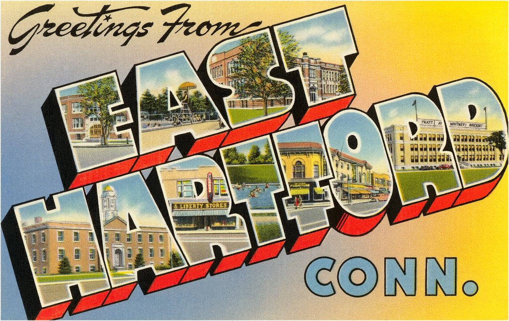 Detail of Greetings from East Hartford, Connecticut by Anonymous