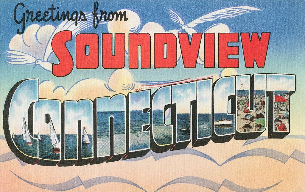 Detail of Greetings from Soundview, Connecticut by Anonymous