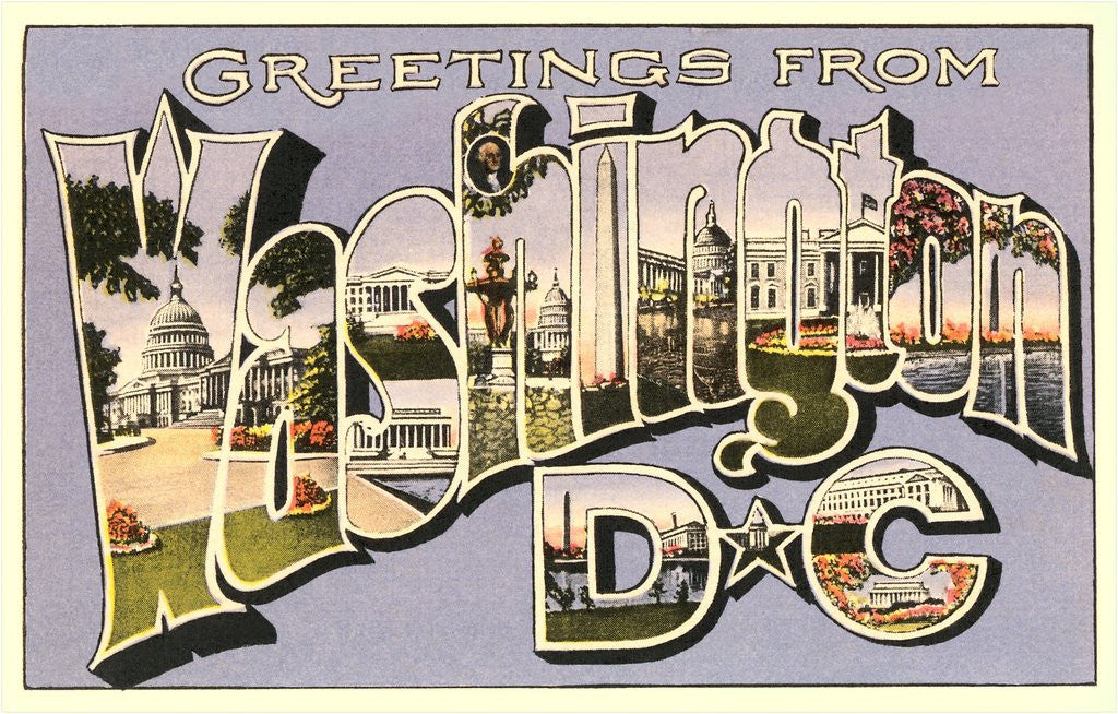 Detail of Greetings from Washington, DC by Anonymous