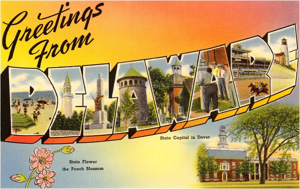Detail of Greetings from Delaware by Anonymous