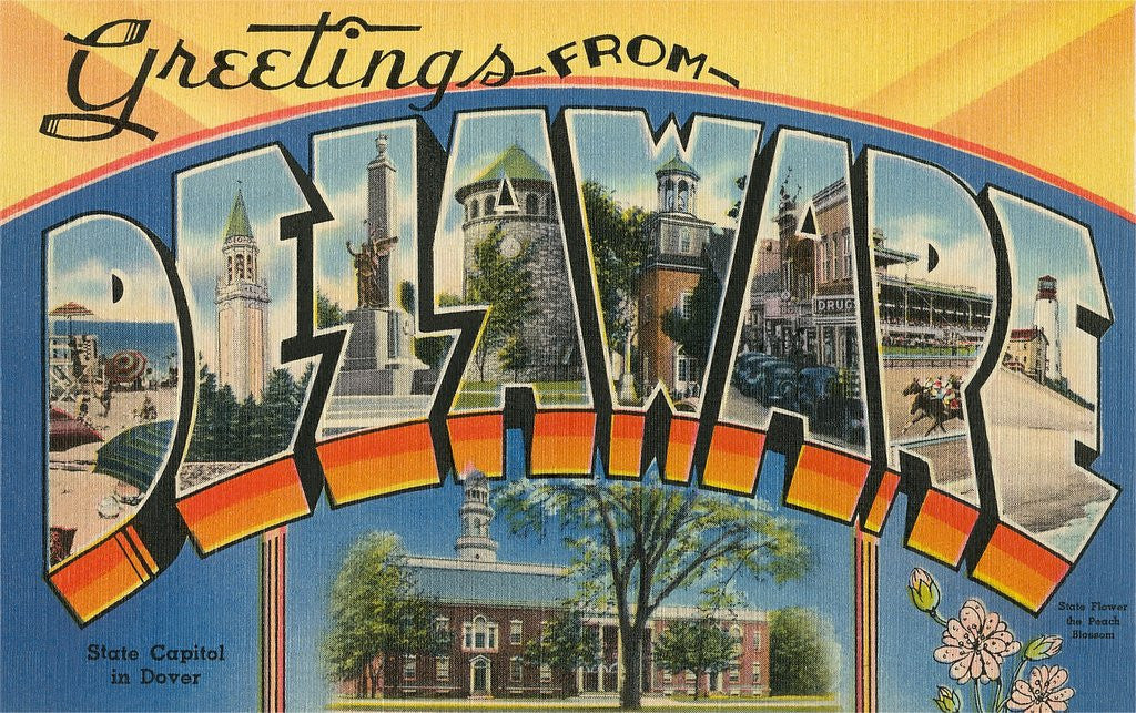 Detail of Greetings from Delaware by Anonymous