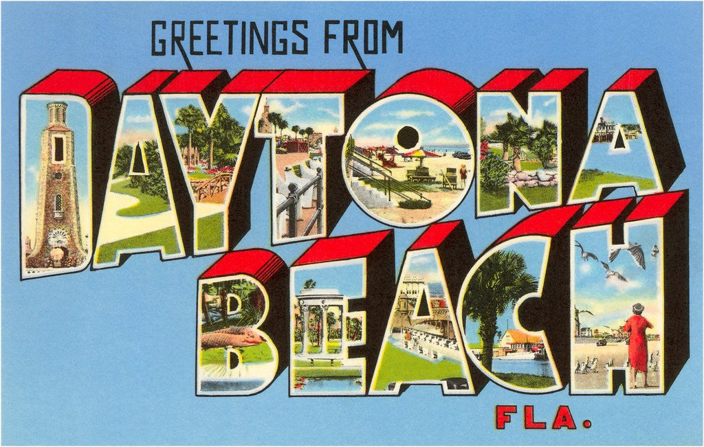 Detail of Greetings from Daytona Beach, Florida by Anonymous