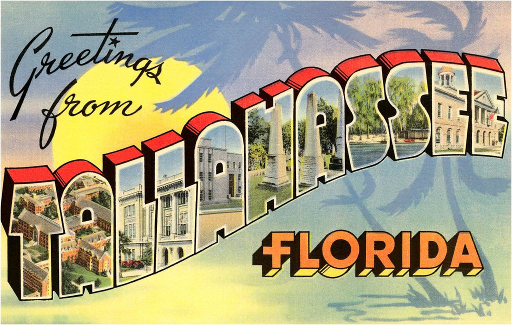 Detail of Greetings from Tallahassee, Florida by Corbis