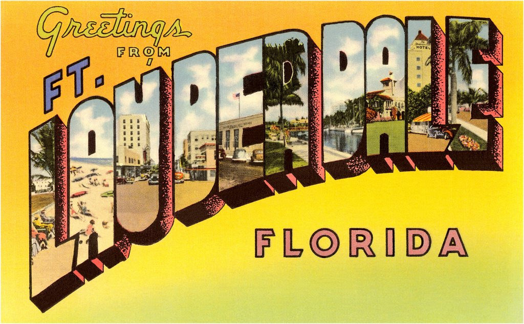 Detail of Greetings from Fort Lauderdale, Florida by Anonymous