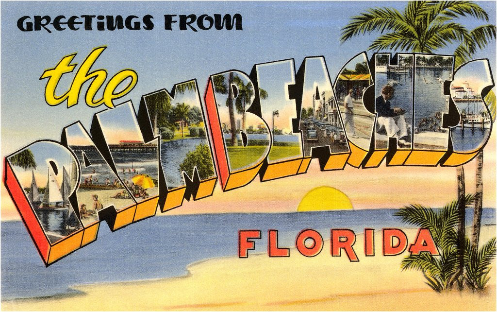 Detail of Greetings from the Palm Beaches, Florida by Anonymous