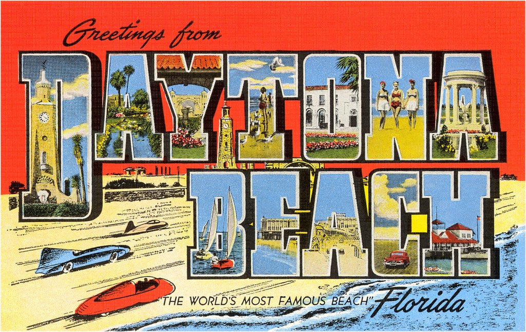 Detail of Greetings from Daytona Beach, Florida by Anonymous