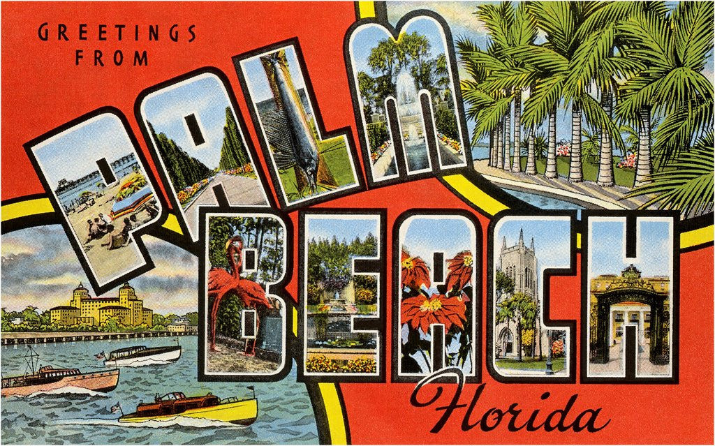 Detail of Greetings from Palm Beach, Florida by Anonymous