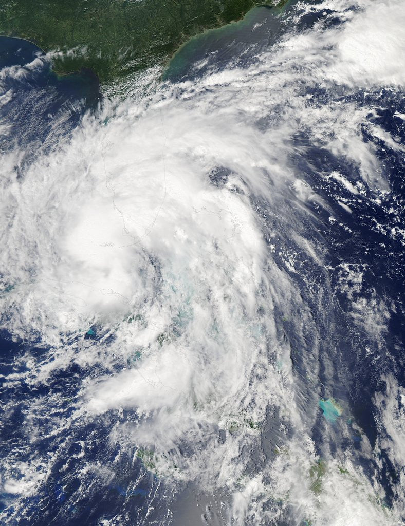 Detail of Tropical Storm Isaac (09L) over Florida and Cuba by Anonymous