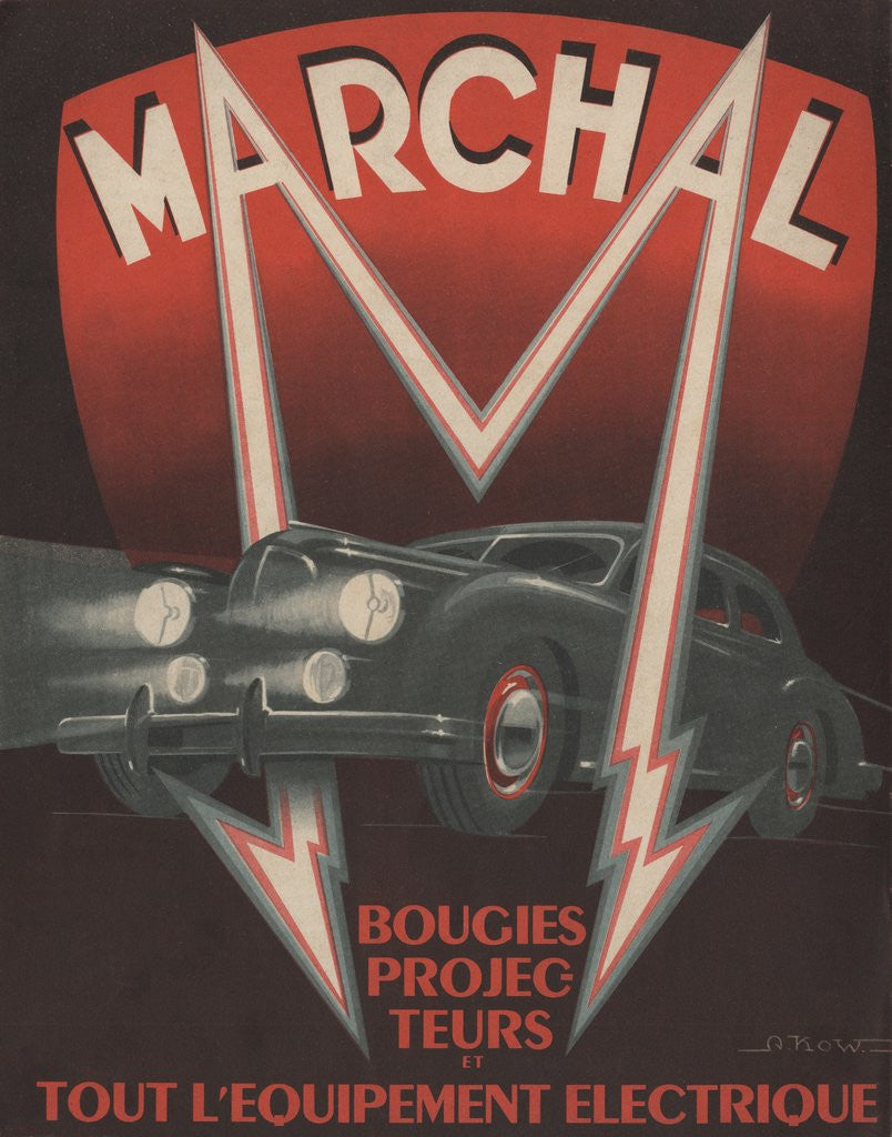 Detail of Marchal headlight advertisement by Anonymous