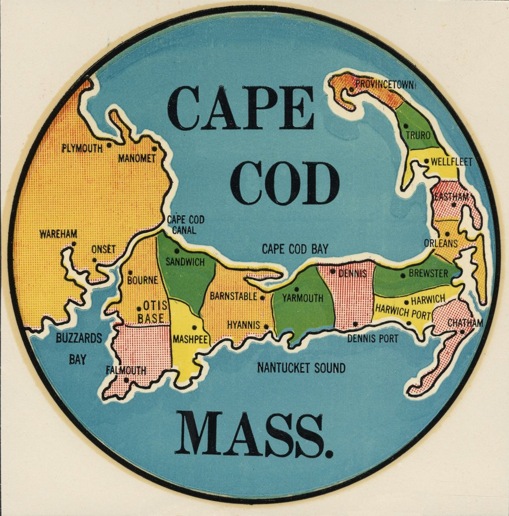 Detail of Cape Cod travel decal by Anonymous