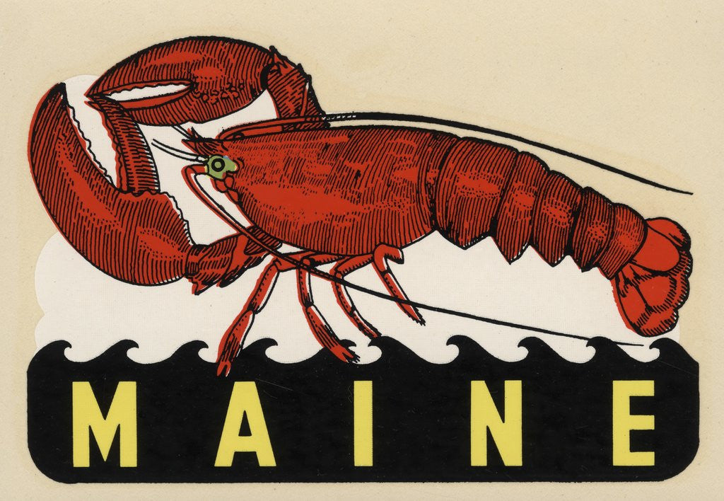Detail of Maine travel decal by Anonymous