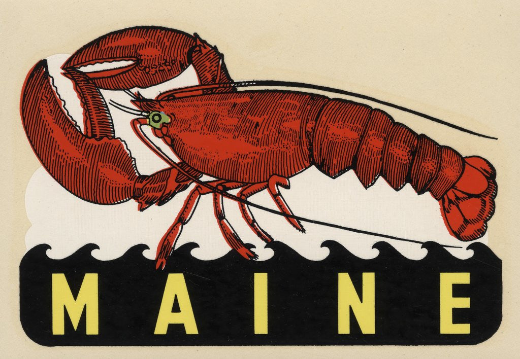 Detail of Maine travel decal by Corbis