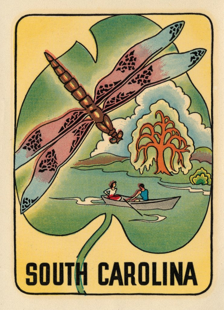 Detail of South Carolina travel decal by Anonymous