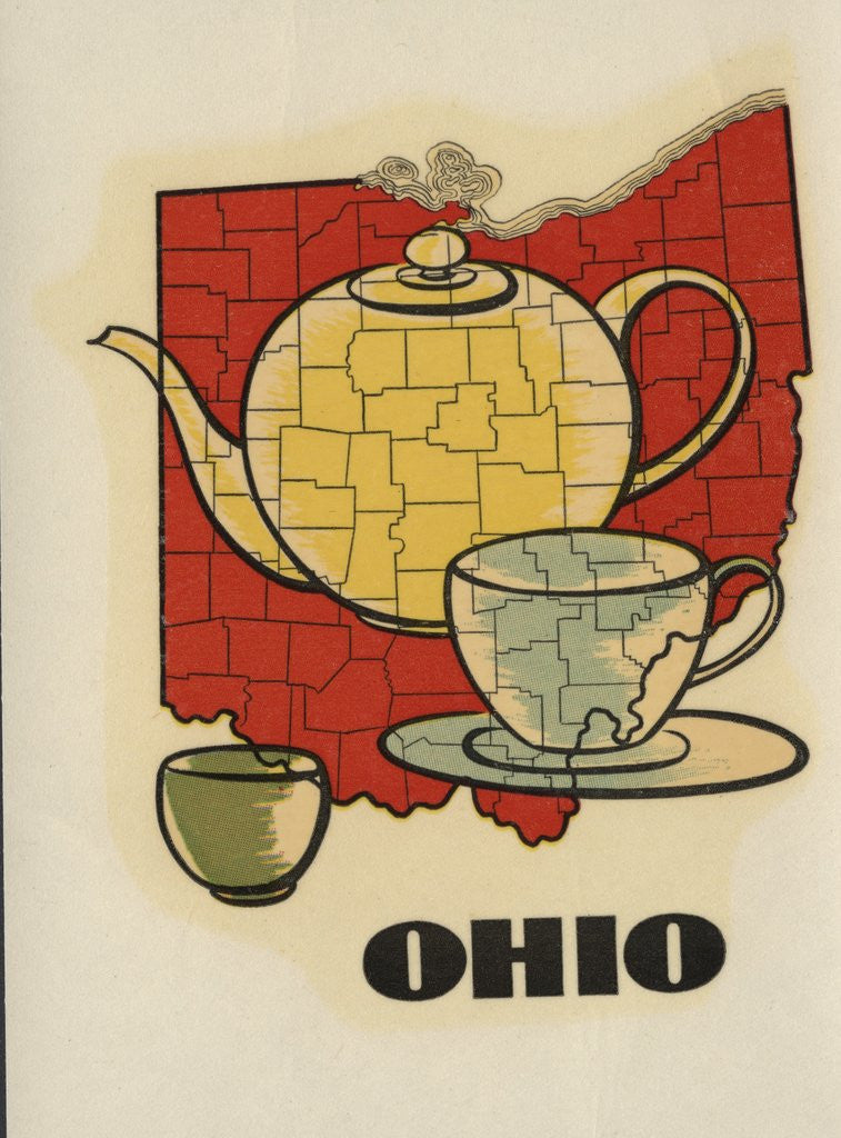 Detail of Ohio travel decal by Anonymous
