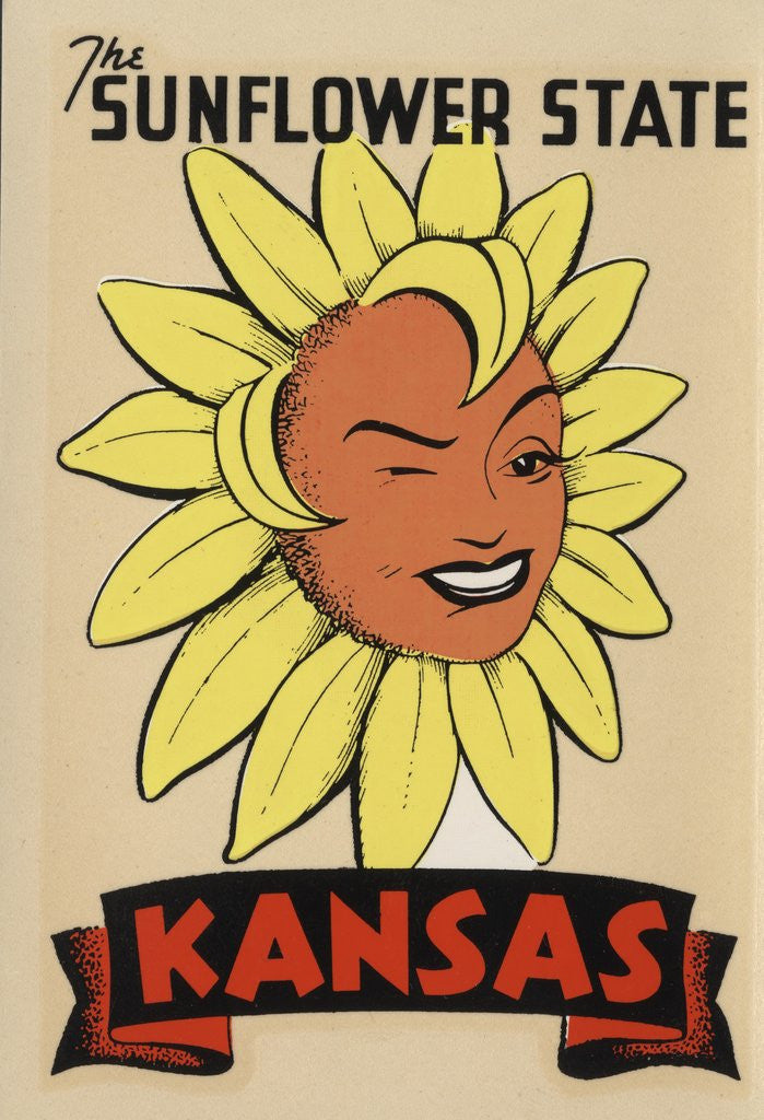 Detail of Kansas travel decal by Anonymous