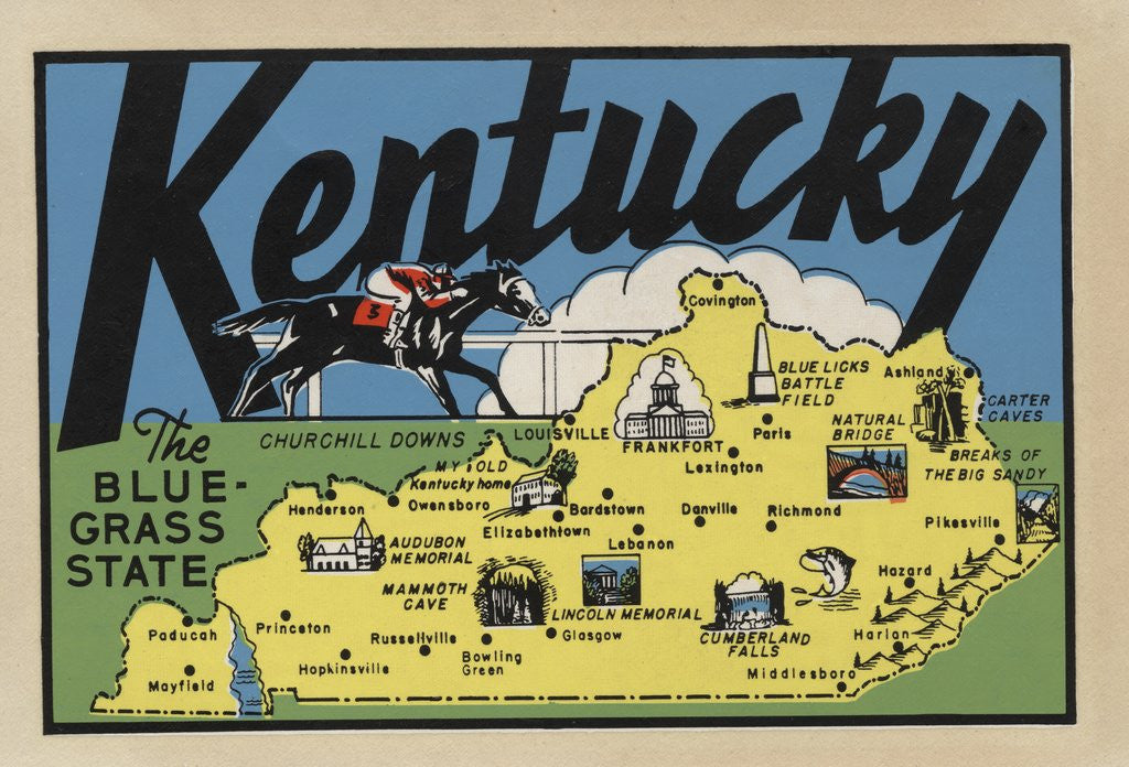Detail of Kentucky travel decal by Anonymous